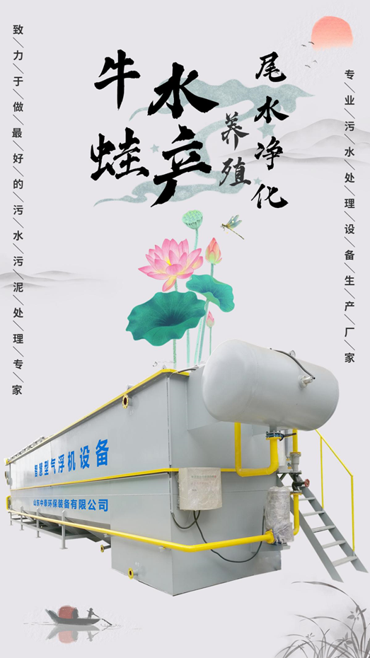 中泰環(huán)保氣浮機為牛蛙養(yǎng)殖尾水處理“支大招”！